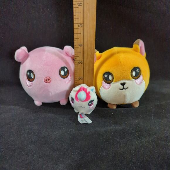 Lot of 9 Round Squishamals 4" x 4" and Minis Plush Animal Stress Balls - Picture 9 of 10